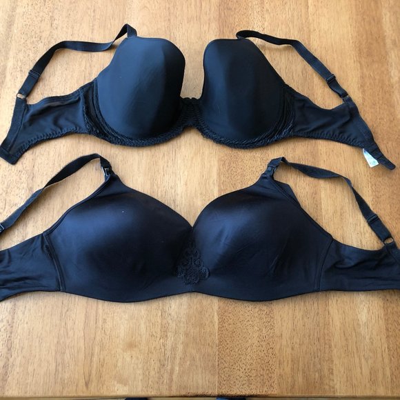 Set of Two Black Underwire Bras 38 G / 38 DDD Bravado & Wacoal - Picture 2 of 9